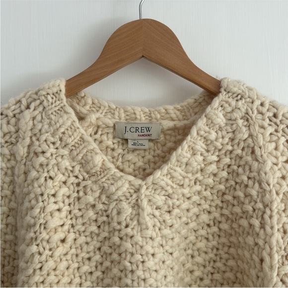 NWT J. Crew 100% Wool Handknit Fisherman Sweater - Picture 5 of 13